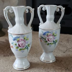 Occupied Japan Porcelain Bud Vases